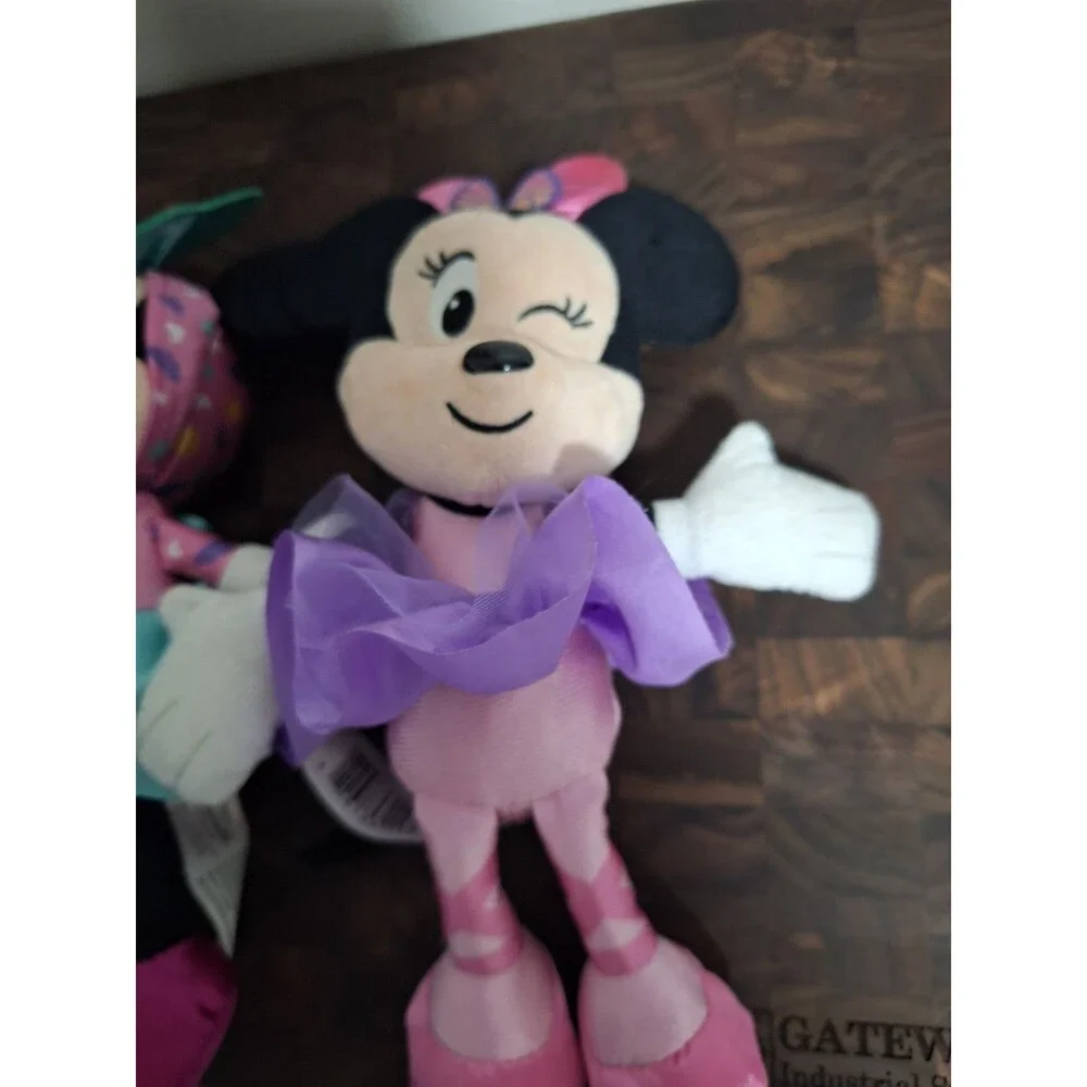 Minnie Mouse Small Plush Lot of 2 Butterfly Ballerina & Star 9” Just Play